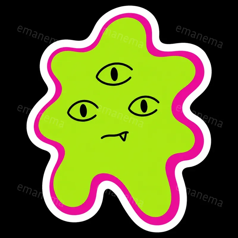 Surreal Organic Character Sticker Vectors