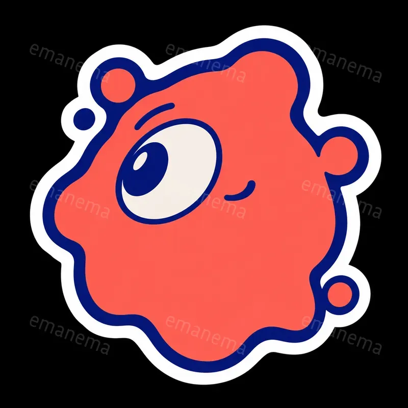 Surreal Organic Character Sticker Vectors