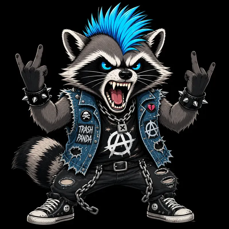 Punk Animal Cartoon Packs