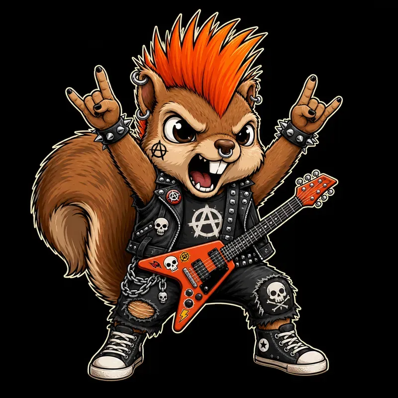Punk Animal Cartoon Packs