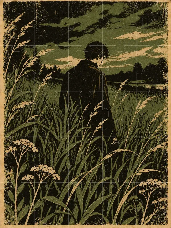 Vintage Folk Horror Linocut Illustrations