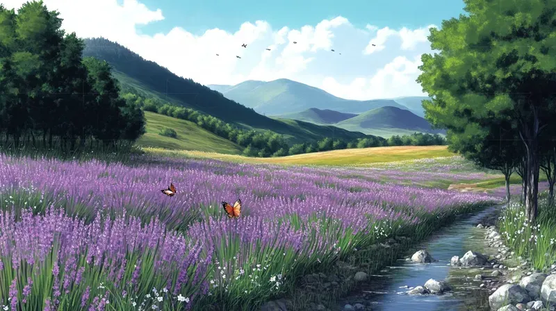 Realistic Cinematic Watercolor Landscapes