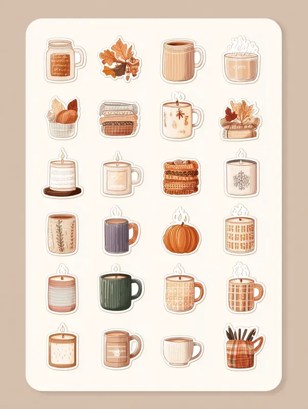 Cozy Autumn Planner Sticker Sheets
