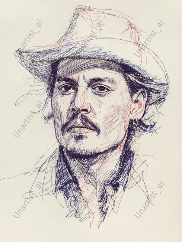 Hand Drawn Sketchy Famous Portraits