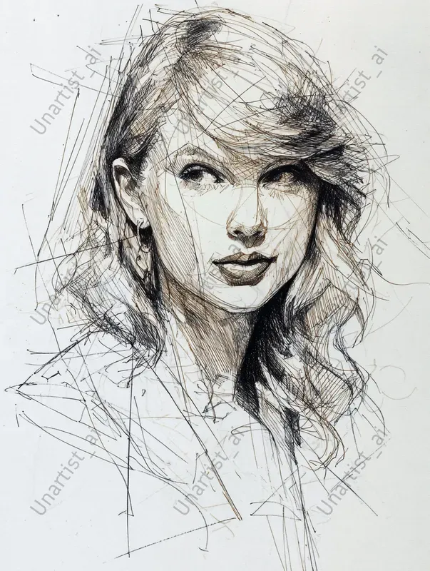 Hand Drawn Sketchy Famous Portraits