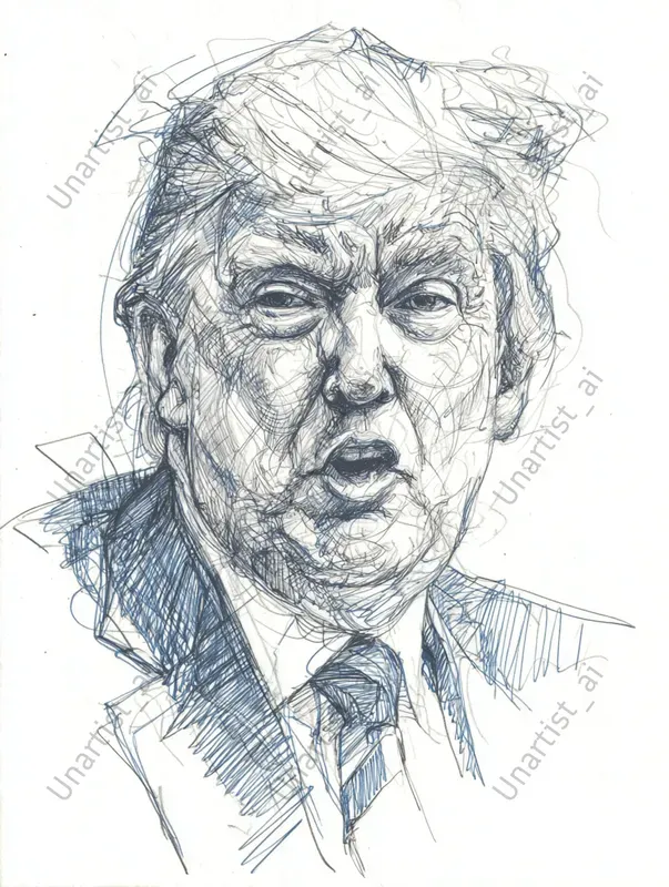 Hand Drawn Sketchy Famous Portraits