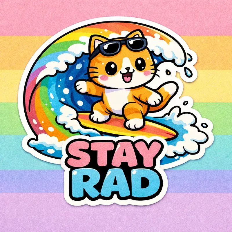 Retro Cute Animal Sticker Slogans Packs