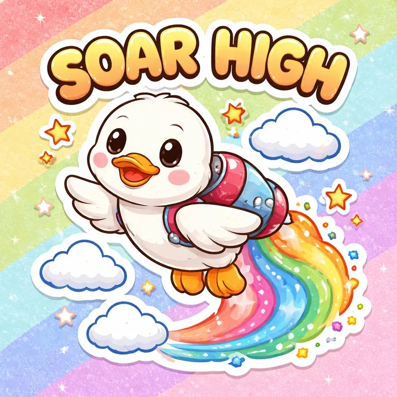 Retro Cute Animal Sticker Slogans Packs