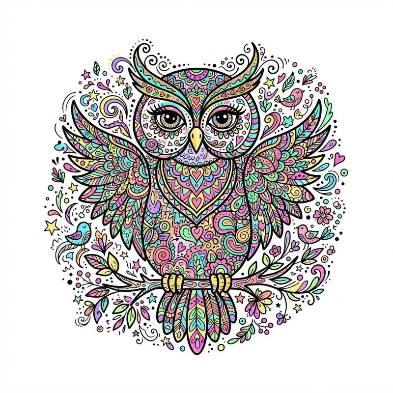 Colorful Doodle Animal Illustrations