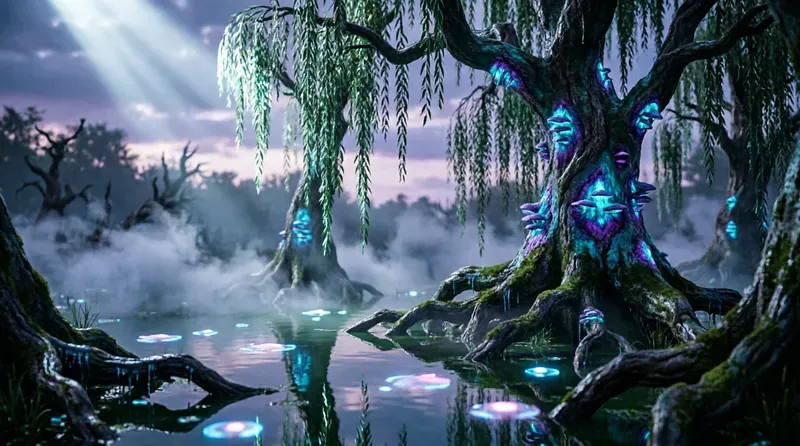 Glowing Shadow Moody Fantasy Concept Art