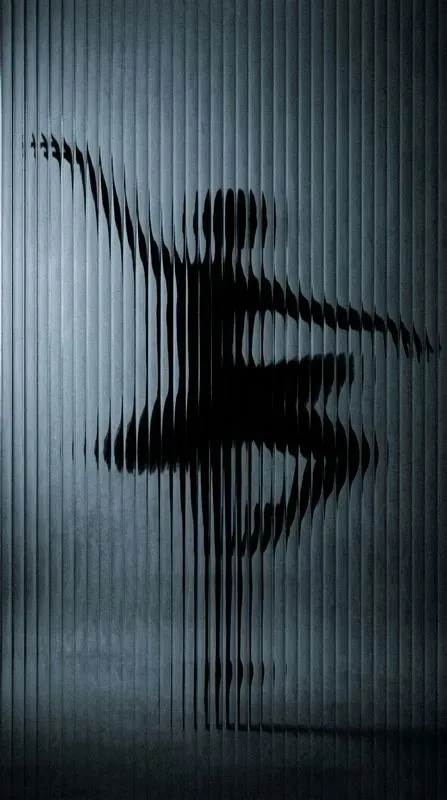 Dark Fluted Glass Silhouettes