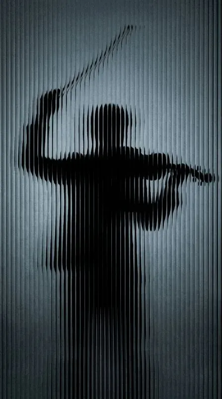 Dark Fluted Glass Silhouettes