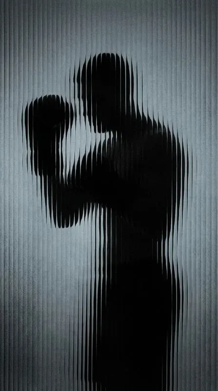 Dark Fluted Glass Silhouettes
