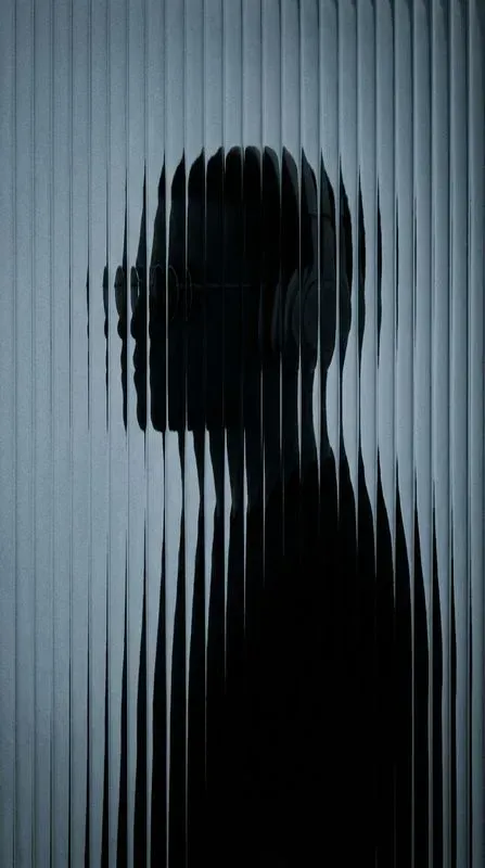 Dark Fluted Glass Silhouettes