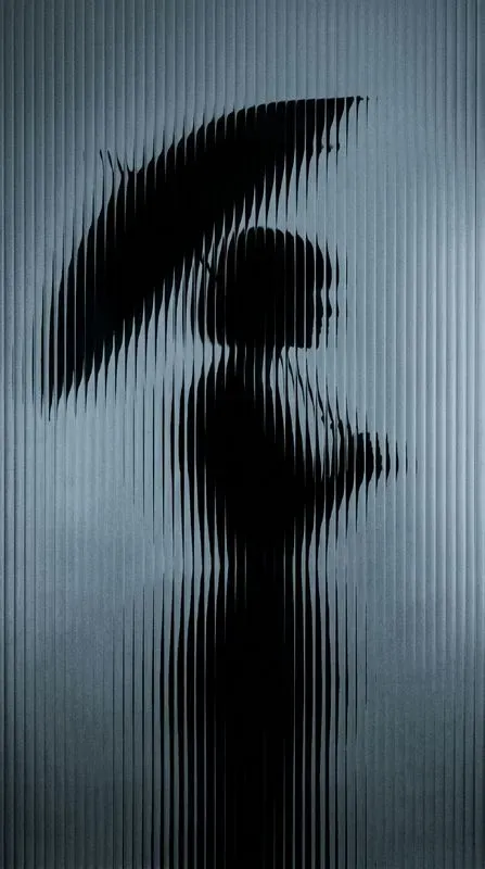 Dark Fluted Glass Silhouettes
