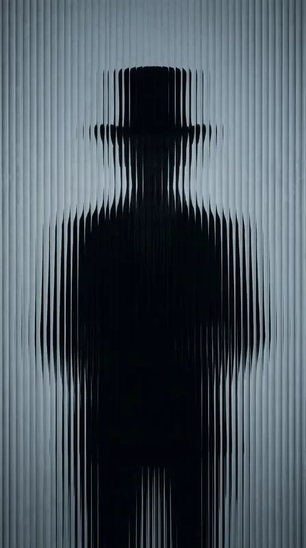 Dark Fluted Glass Silhouettes