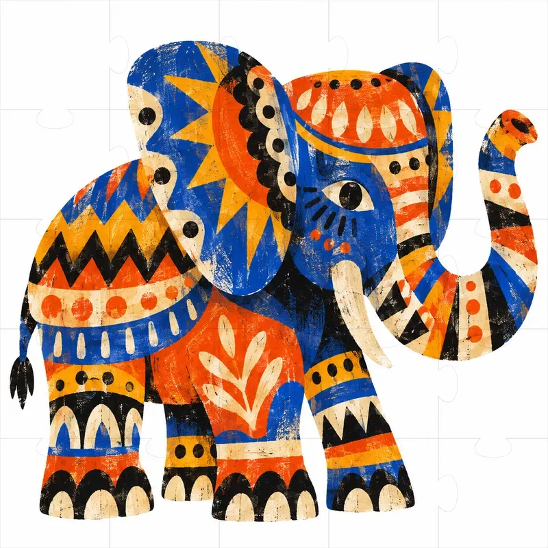 Colorful Primitive Folk Art