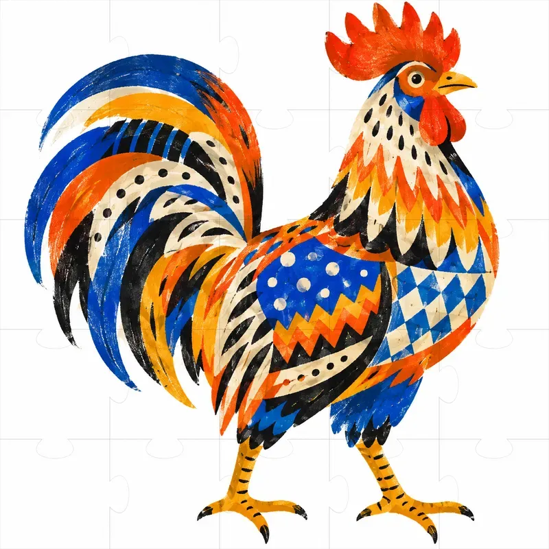 Colorful Primitive Folk Art