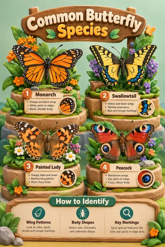 3D Clay Butterfly Species Guides