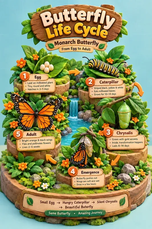 3D Clay Butterfly Species Guides