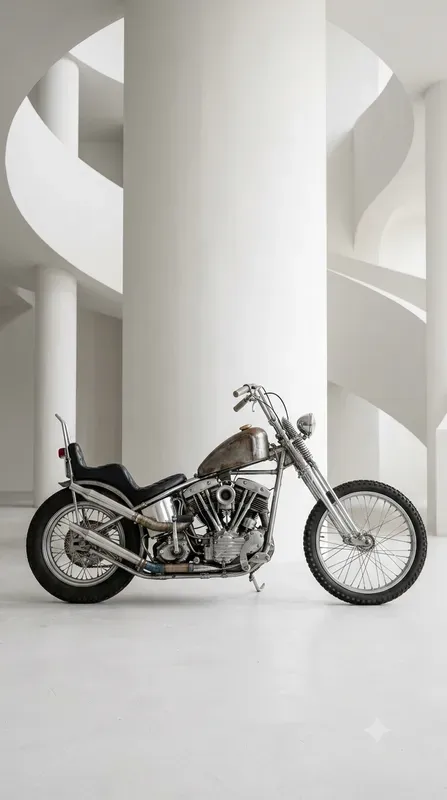 White Cylinder Motorcycle Stages