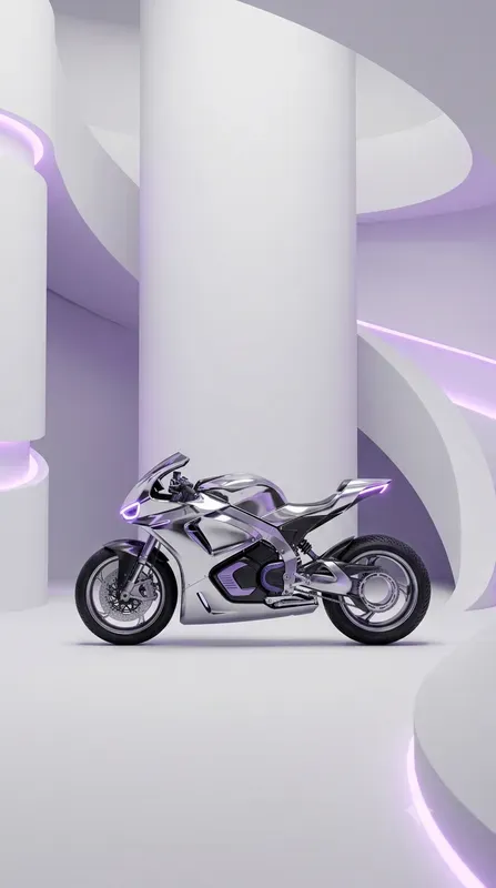 White Cylinder Motorcycle Stages