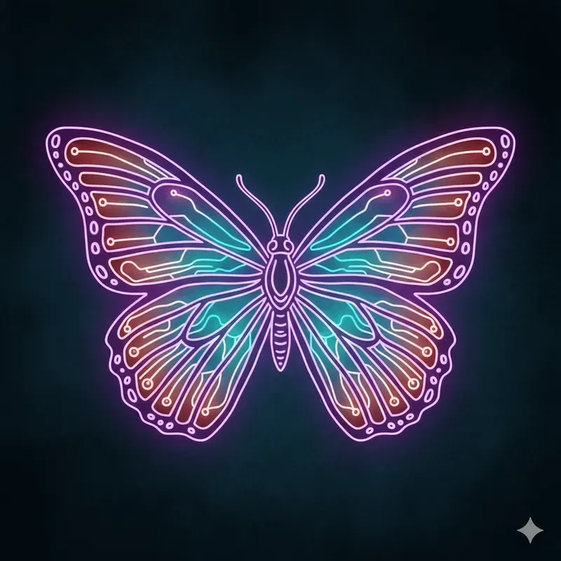 Neon Insect Illustration Systems