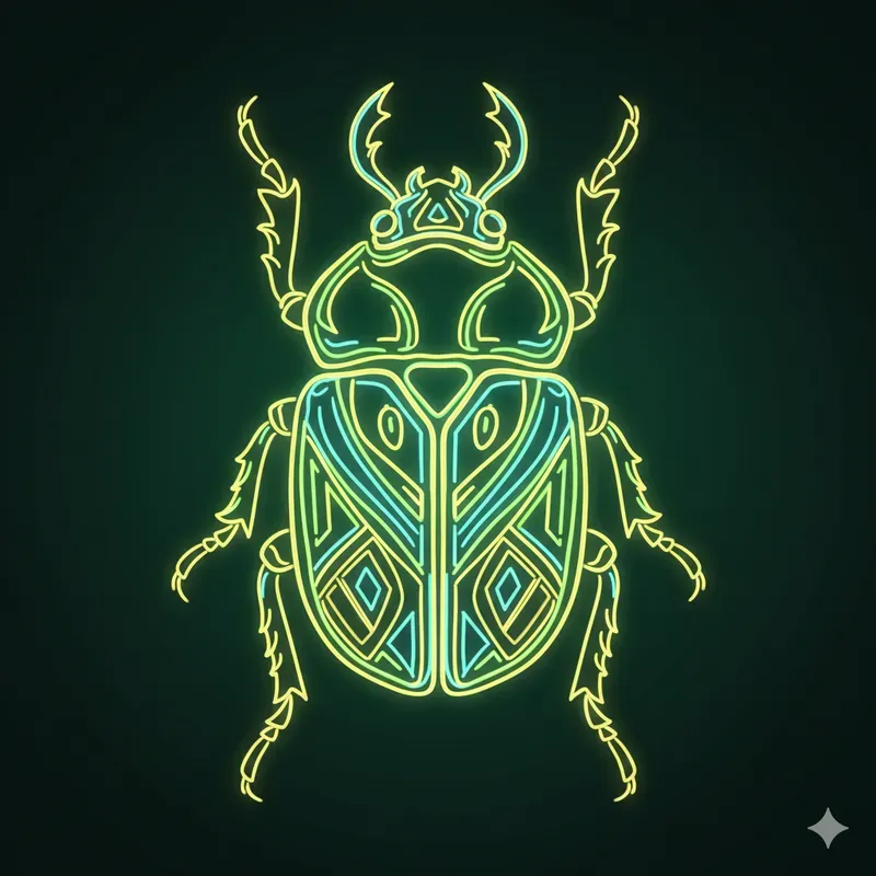 Neon Insect Illustration Systems