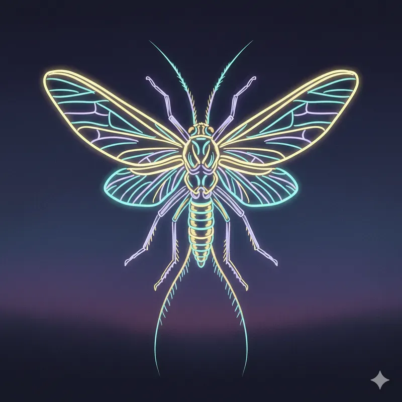 Neon Insect Illustration Systems