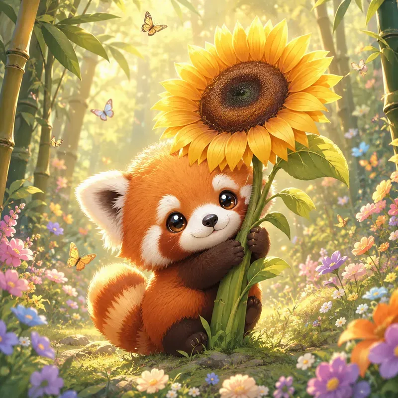 Whimsical Cozy Animal Forest Dreams Art