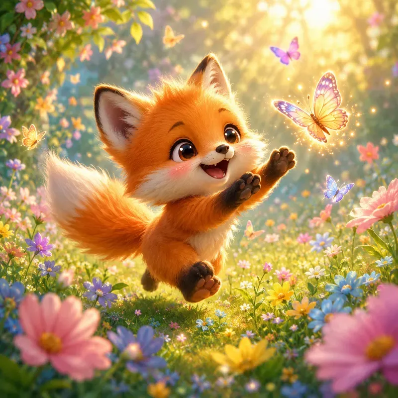 Whimsical Cozy Animal Forest Dreams Art
