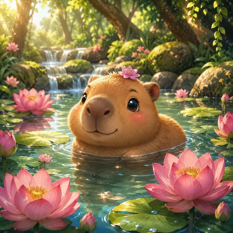 Whimsical Cozy Animal Forest Dreams Art