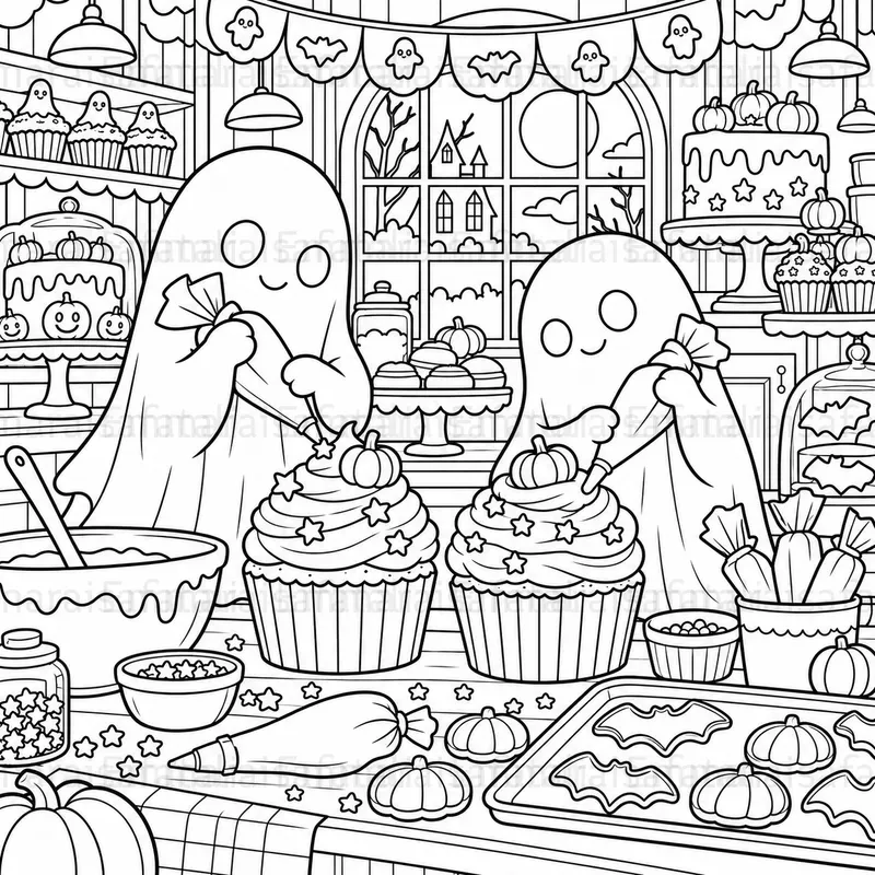 Cute Halloween Coloring Pages Generator
