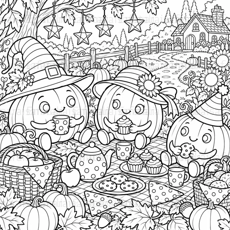 Cute Halloween Coloring Pages Generator