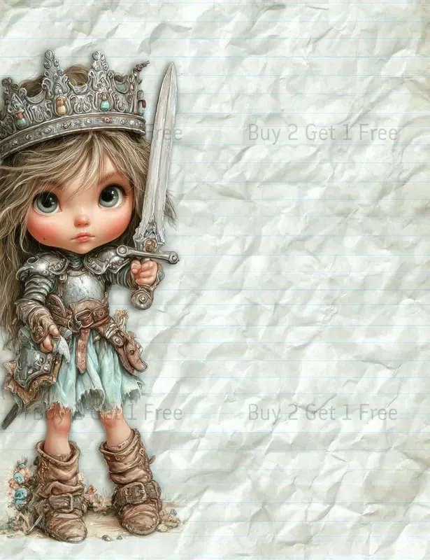 Alice In Medieval World Plain Papers