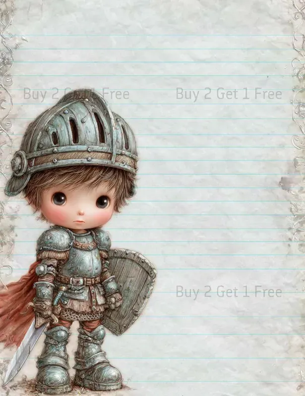 Alice In Medieval World Plain Papers