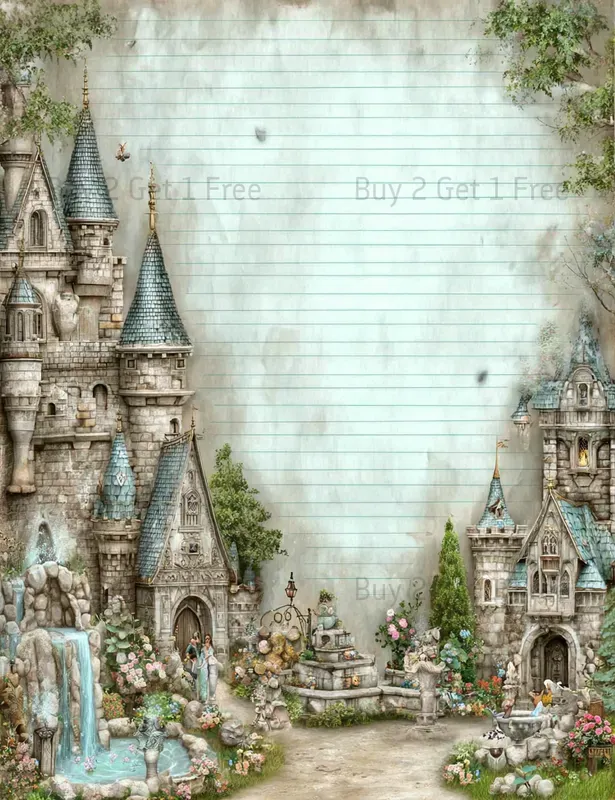 Alice In Medieval World Plain Papers