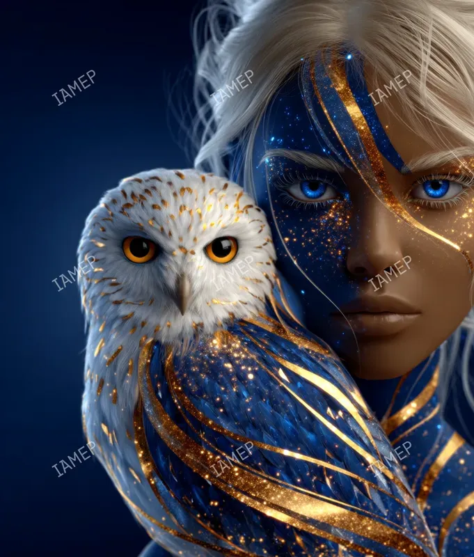 Free Gilded Cosmic Hyperreal Portraits
