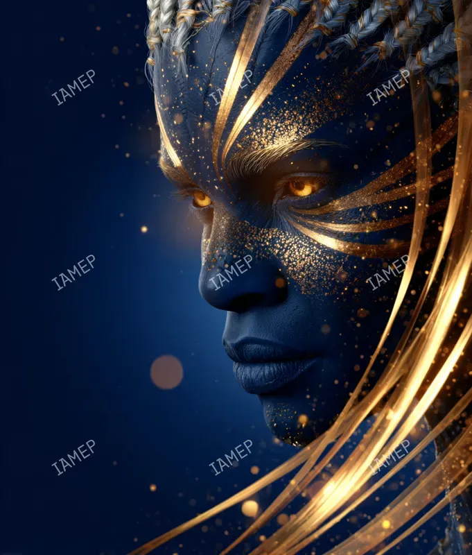 Free Gilded Cosmic Hyperreal Portraits