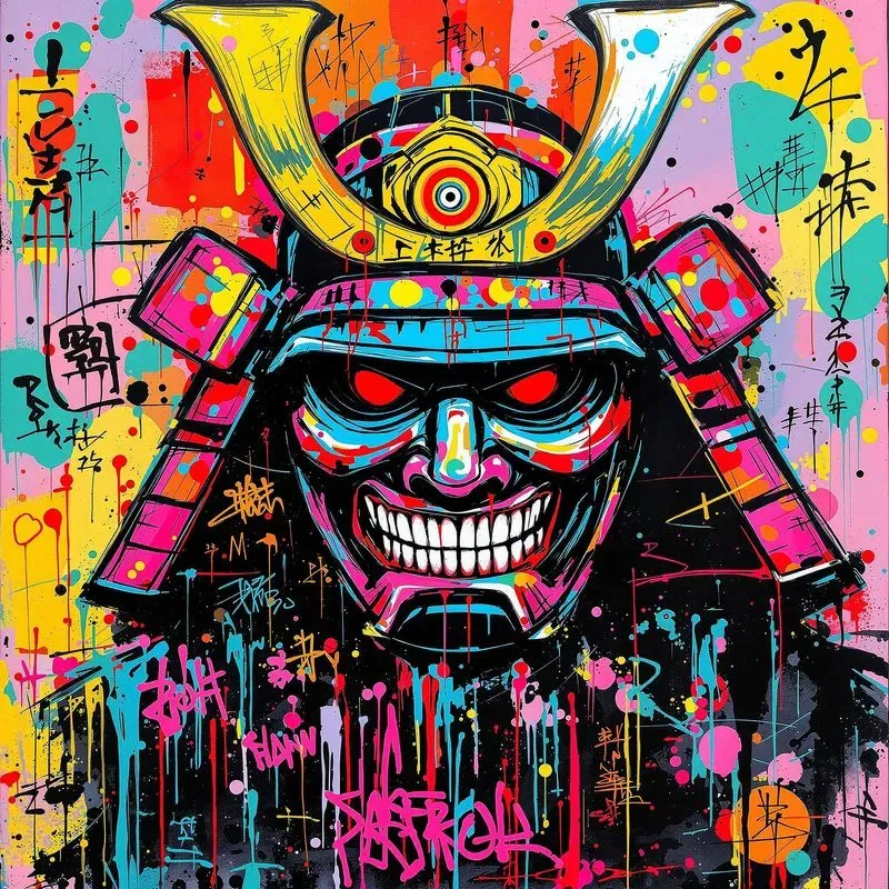 Colorful Graffiti Canvas Street Art