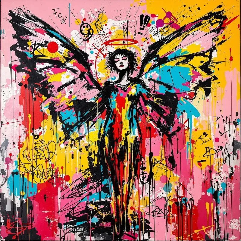 Colorful Graffiti Canvas Street Art