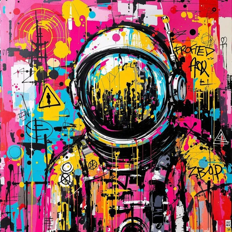Colorful Graffiti Canvas Street Art