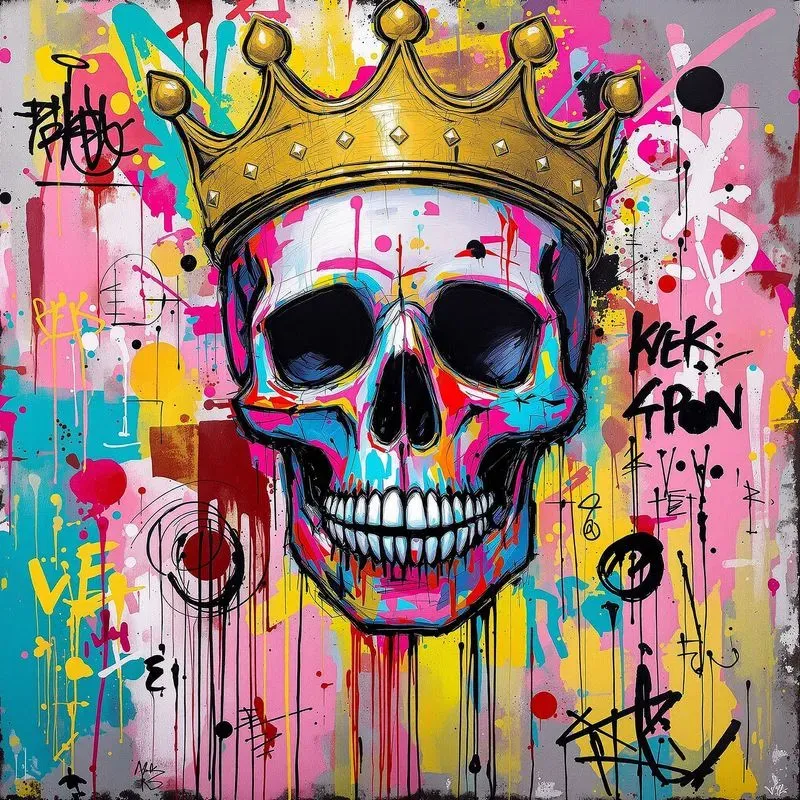 Colorful Graffiti Canvas Street Art