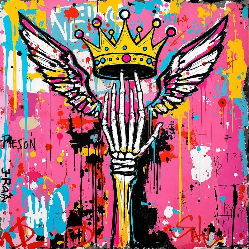 Colorful Graffiti Canvas Street Art