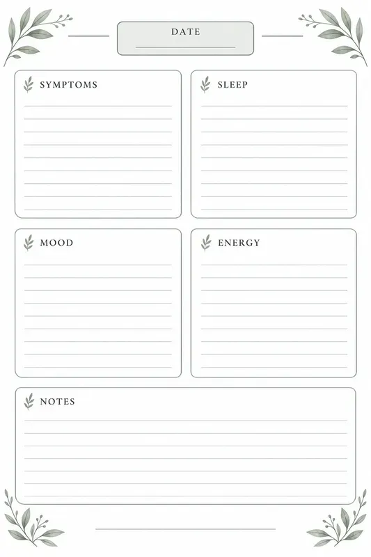 Menopause Wellness Journal Pages