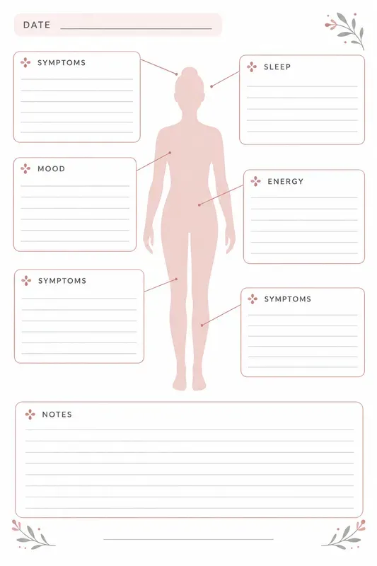 Menopause Wellness Journal Pages