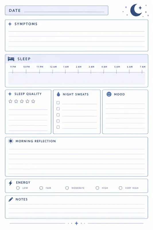 Menopause Wellness Journal Pages