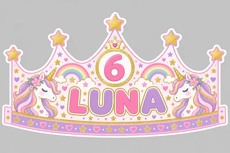 Printable Kids Birthday Name Crowns