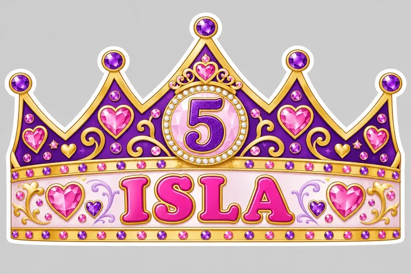 Printable Kids Birthday Name Crowns