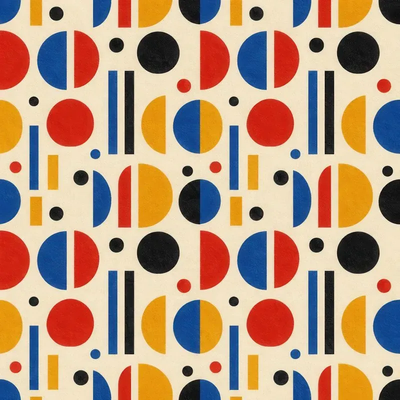 Abstract Bauhaus Geometric Digital Papers